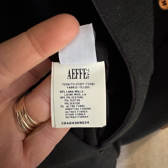 Cedric Charlier wool herringbone dress. Color is charcoal grey. Size 2. - Picture 10 of 10